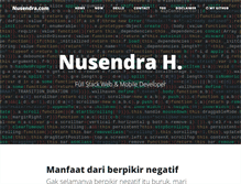 Tablet Screenshot of nusendra.com